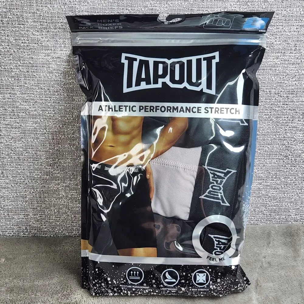 Tapout Athletic Performance Stretch Mens 3 Pack Boxer Briefs Size Large